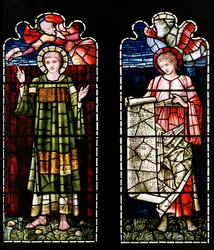 Ashton Under Lyne, Albion Congregational Church, Morris & Co., Edward Burne-Jones, St Stephen & St Luke, 1896